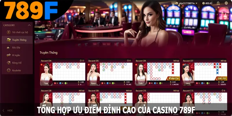 Tổng hợp ưu điểm đỉnh cao của Casino 789F Tổng hợp ưu điểm đỉnh cao của Casino 789F